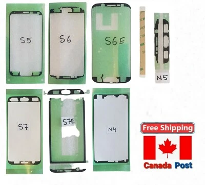 Front Midplate LCD Glass Adhesive Sticker for Samsung Galaxy S5 S6 S6E S7 S7E  - Image 1 of 2