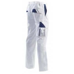 Pantaloni da lavoro multitasca cotone bianchi imbianchino DPI 1a categoria