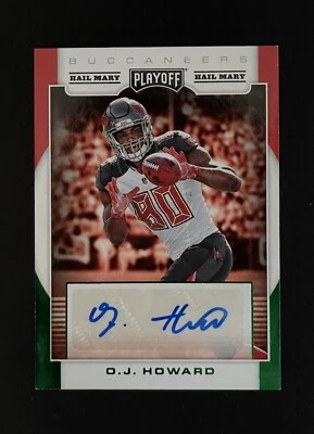 2017 Panini Playoff OJ HOWARD ROOKIE HAIL MARY AUTO CARD # RPS-OJ GREEN FOIL - Image 1 of 2