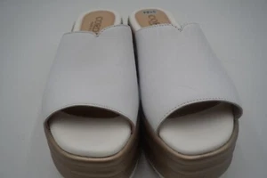 Cordani Yearn Platform Leather Open Toe Chunky Sole Slide Sandal White Size 38 - Picture 1 of 12