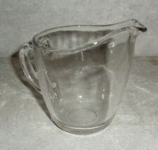 ANCHOR HOCKING CLEAR GLASS 4 INCH TALL CREAM PITCHER *****