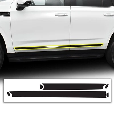 Fits GMC Yukon 2021-2025 Side Skirt Chrome Delete Decal Blackout Vinyl Trim - Image 1 of 4
