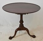 KITTINGER Williamsburg Mahogany Tilt Top Table Tea Table CW 70 Claw and Ball 