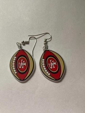 San Francisco 49ers football team dangle earrings Cover