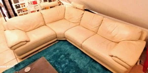 Leder Couch garnitur - echtes robustes Leder - Bild 1 von 8