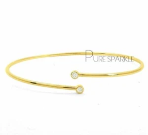 Brazalete Brazalete Hecho a Mano con Diamante Creado en Laboratorio de Oro 14K 0,10 quilates - Imagen 1 de 3