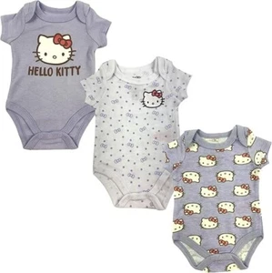 Paquete de 3 body Hello Kitty bebé niña TALLA NB, 3M, 6M, 9M - Imagen 1 de 1