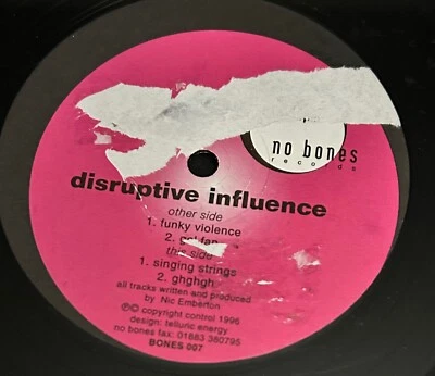 Disruptive Influence – Funky Violence, 12" UK 1996, VG - Image 1 of 3