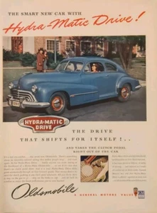 1946 Oldsmobile Blue Vehicle Sedan Post WW2 Art Print Ad To Be Framed  - Picture 1 of 1