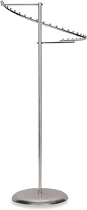 Spiral Clothing Rack Chrome 29 Ball Garment Retail Display Store Fixture 63" H - Picture 1 of 20