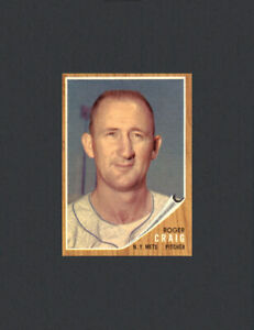 1962 Topps Roger Craig #183 - RARE Green Tint Variation - Mets - Mint