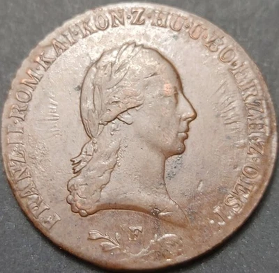 AUSTRIA AUSTRIA 6 CRUCEROS 1800 F KM#2128 VF++ Francisco II (1792-1806) Cobre Foto 1 de 4