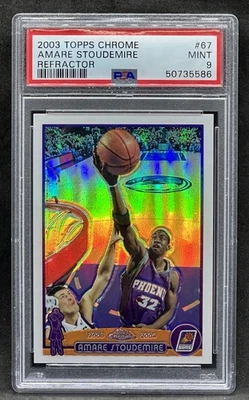 Amare Stoudemire 2003 Topps Chrome Refractor PSA 9 Phoenix Suns - Image 1 of 2