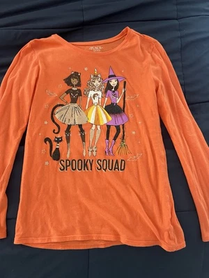 children’s place girls orange long sleeve halloween. shirt size large 10/12 - Image 1 of 4