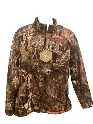 Mossy Oak Jacket Mens XL Fall Hunting Gear Long Sleeve Full Zip Brown Camo NEW - Image 1 of 4