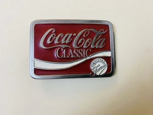 Coca Cola Classic Coke Advertising Belt Buckle Original Formula Made In USA - Picture 1 of 4