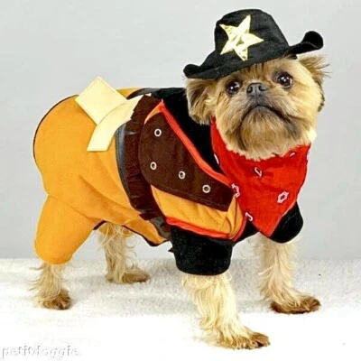 Fantasia de cowboy para cães S Halloween - Imagem 1 de 2