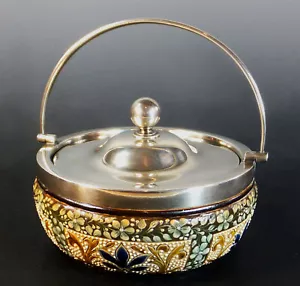 EDLER DOULTON LAMBETH SILBERTELLER MTD PATE-SUR-PATE KONSERVIERTOPF von JOHN BROAD - Bild 1 von 20