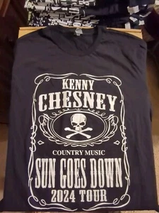 Camiseta Kenny Chesney Zac Banda Marrón Sun Goes Down Tour '24 Doble Cara Talla 2XL - Imagen 1 de 4