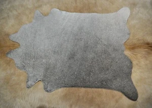 A Mini Hide in perfect Shades of Grey - A Tiny Cowhide for a Tiny Home - - Picture 1 of 6
