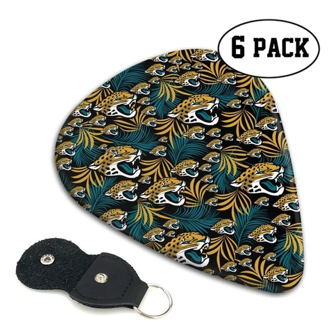 6pcs Jacksonville Jaguars Guitar Pick Guitar Accessories Printed Pick,fans Gift Cover
