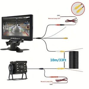 Car Monitor 7" LCD Truck Bus Van Rear View IR Night Vision LED Reversing Camera