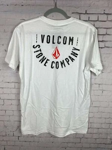 Camiseta Volcom Pequeña Para Hombre Blanca Mangas Cortas Cuello Redondo NUEVA CON ETIQUETAS (A22) - Imagen 1 de 6
