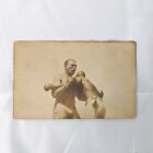 Ancienne carte postale Jack Johnson Jim Jeffries RPPC 1910 Reno Nevada match de combat