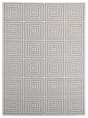 Alfombra geométrica United Weavers beige contemporánea bloques cajas 2601 10827 Foto 1 de 4