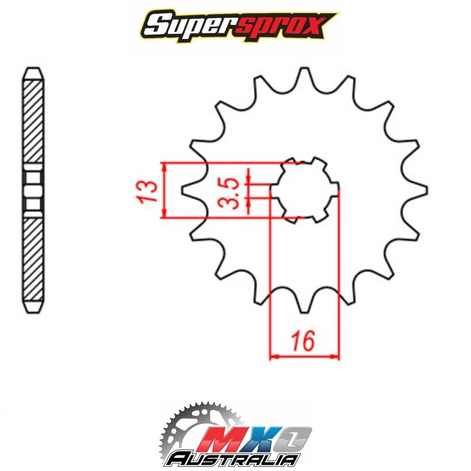 Piñón delantero Supersprox 12T para Suzuki RM50 1979-1983 >428 Foto 1 de 1