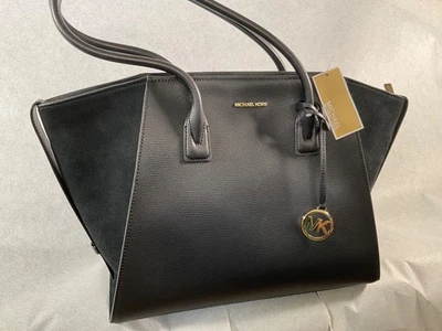 Michael Kors Extra Grande Damas Cuero Bolso Negro Hombro/Bolso Cartera 1-A Foto 1 de 4