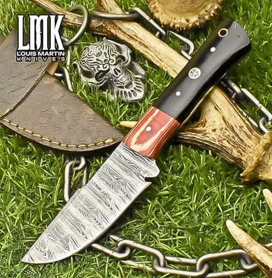 LMK ручной ковки ручной работы Skinner нож Twist Дамаск бычий рог подарок редкая - Изображение 1 из 4