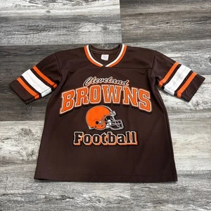 Vintage 90s NFL Cleveland Browns GTS Boys Large Sporty Football Jersey T-Shirt - Picture 1 of 7