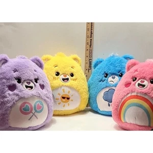 Set Of 4 Squishmallows FuzzAmallows 8" Care Bears Share Cheer Funshine Grumpy - Picture 1 of 13
