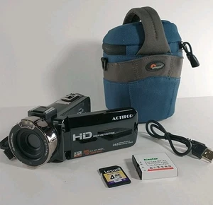 DVC HD ACTITOP Camcorder 1080p 24MP With SD CARD, CASE & CHARGING CORD  - Picture 1 of 18