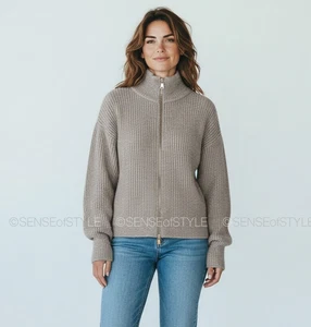 Brunello Cucinelli Cashmere Cardigan Sweater Metallic Pullover Knit Women size M - Picture 1 of 10