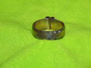 Sterling Silver Spring Hinged Cuff Bracelet Abalone Inlay JS Hallmark Taxco - Picture 1 of 15