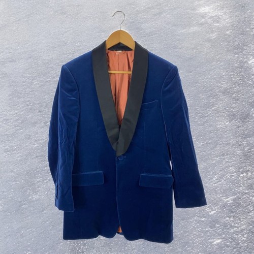 GUCCI 19Aw Giubbino Sartoriale 44 Seta Blu 575286 Uomo Autentico #ED ZGA