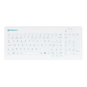 Purekeys K103EN RF Clavier médical silicone lavable sans fil Azerty - Imagen 1 de 3