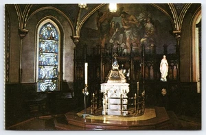 Vintage Postcard Notre Dame Church Baptismal Font Montreal Quebec Canada - Picture 1 of 2