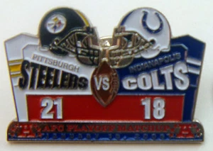 Pittsburgh Steelers LE 2005 Divisional Playoff Pin vs Indianapolis Colts - Picture 1 of 3