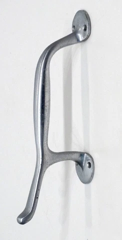 Vintage STEAMPUNK Industrial STAINLESS STEEL Mid-Century Modern DOOR HANDLE Cover