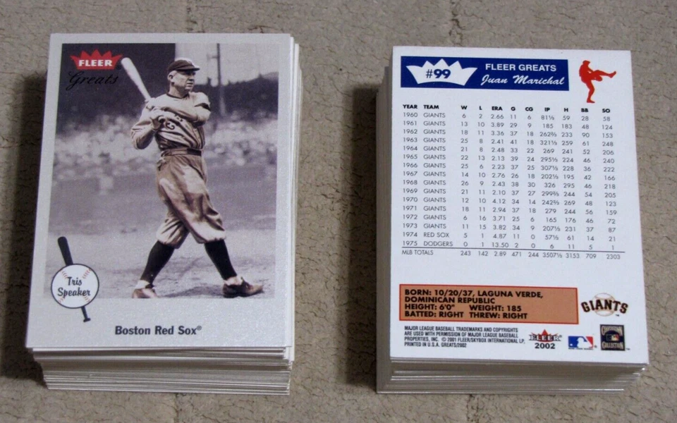 2002 Fleer Greats of the Game Baseball (Pick Choose Complete) - Image 1 of 2