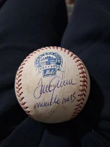 Tom Seaver Signed 2008 Farewell Shea Game Used Baseball MLB JSA W/ Miracle Mets - Picture 1 of 7
