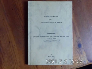 Forschungsberichte des Instituts für deutsche Sprache Band 3 / April 1969 Moser, - Bild 1 von 2