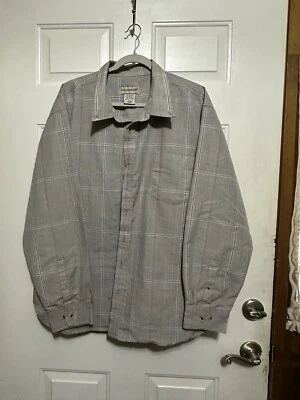 SCANDIA WOODS Men's Shirt Size XXL 2XL Gray Plaid Long Sleeve - Image 1 of 4
