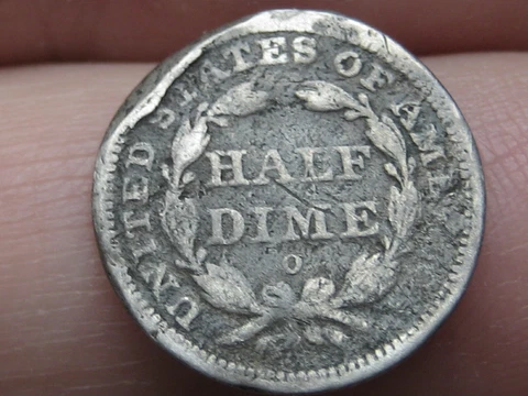 1840 O Seated Liberty Half Dime- With Drapery, VG/Fine Details Cover