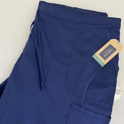 Cherokee Women's Revolution Drawstring Flare Navy Scrub Pants Sixe 4XL WW120 NWT - Image 1 of 4