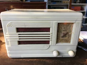 Radio Packard Bell model 15 D , small tabletop tube ivory , used - Picture 1 of 9