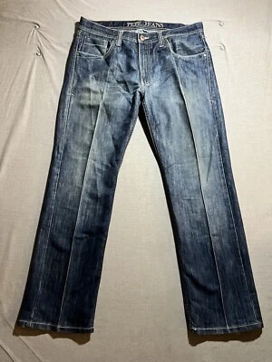 Vintage Y2K Pepe Jeans Men 36X31 Blue Denim Zip Embroidered Flap Pockets. - Image 1 of 4